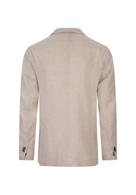 Natural Linen One-Breasted Blazer RUSSO CAPRI | 316233